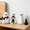 Wholesale Resin Ghost Black Cat Figurine Halloween Home Decor Decorative Accent Gift