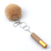Wholesale Rhinestone Perfume Bottle Fur Ball Keychain Set - Trendy Bag Charm Car Key Accessory for Gift or Resale