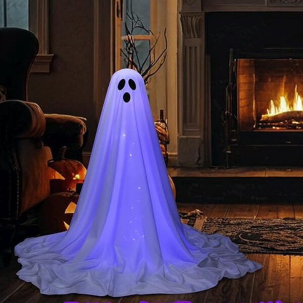 Wholesale Halloween Standing Glowing Ghost Decoration, Lilac Purple Outdoor Yard Ornament for Resale