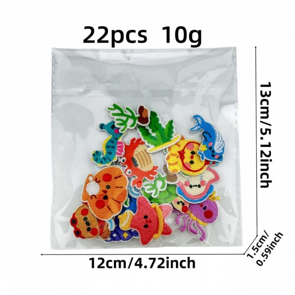 oly-7727592079321cd1e8da7432ad3ca09e Wholesale Marine Life Embroidery Patch Set 22 Pieces Ocean Theme Craft Supply for Hats Clothes
