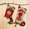 Wholesale European Style Cartoon Christmas Stocking, Polyester Three Dimensional Patchwork Hanging Decoration for Holiday Gift