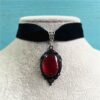 oly-772d8dd69d835c72b49c59cdf2e223ba Wholesale Red Velvet Vintage Pendant Necklace Gothic Gothic Jewelry Fashion Accessory Gift