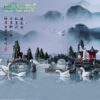 Wholesale Chinese Style Miniature Landscape Resin Ornament - Duck Decorative Accent for Home Office Gift