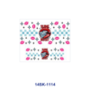 Wholesale 2/4/8pcs Retro Trendy Lips Bow Beauty Print Mini Cup Keychain Sticker