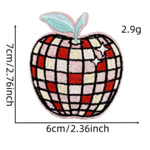Glitter plaid fruit cloth sticker 4#