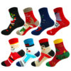 Wholesale Christmas Cartoon Mid Calf Socks for Women Winter Polyester Cotton Gift Boutique Resale