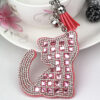 Wholesale Cat Rhinestone Keychain Fashion Bag Pendant Car Accessory Gift for Women