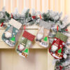 Wholesale Korean Style Large Christmas Stocking with Plush Polyester Candy Bag for Holiday Home Decor