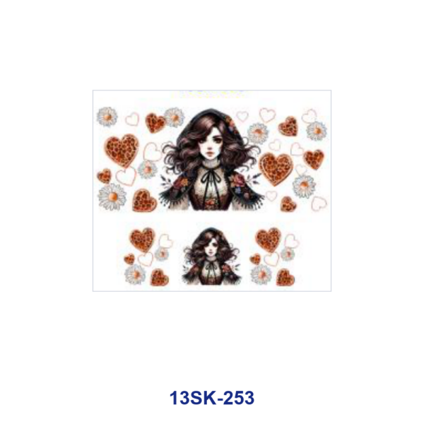 Wholesale 8pcs Gothic Girl Black Rose Mini Cup Keychain Sticker