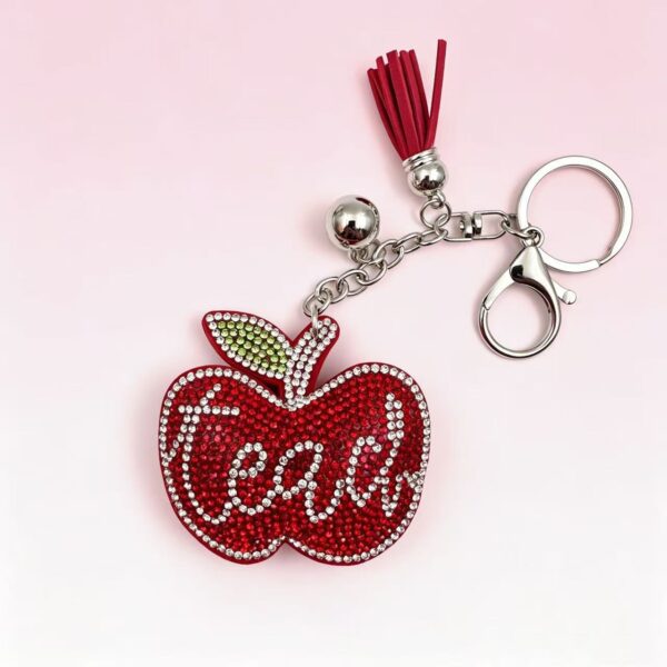 Wholesale Design Rhinestone Letter Keychain, Red Tassel Bag Charm, Boutique Resale Gift