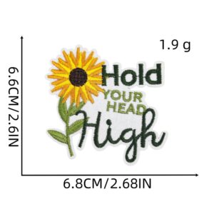 Sunflower cloth stickers 2#