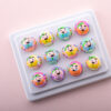 Wholesale Hand Painted Acrylic Loose Beads Colorful Mixed DIY Jewelry Making Supplies Gift