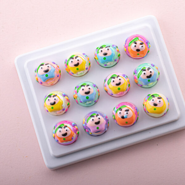 Wholesale Hand Painted Acrylic Loose Beads Colorful Mixed DIY Jewelry Making Supplies Gift