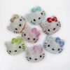 Wholesale Cute Rhinestone Cat Hair Clip Keychain Pink Anime Style Fashion Accessory for Wedding Gifts