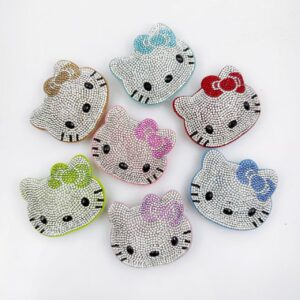 oly-778badf117873c6d630670091c9c4789 Wholesale Cute Rhinestone Cat Hair Clip Keychain Pink Anime Style Fashion Accessory for Wedding Gifts