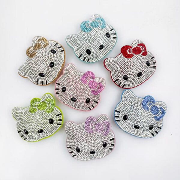 Wholesale Cute Rhinestone Cat Hair Clip Keychain Pink Anime Style Fashion Accessory for Wedding Gifts