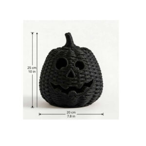 Black round pumpkin lampshade 20*25cm