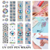 Wholesale 2/8/16pcs UV DTF Stickers Rainbow Clock Big Eared Alien Mascot Patterns Pen and Bookmark Stickers OLY Exclusive