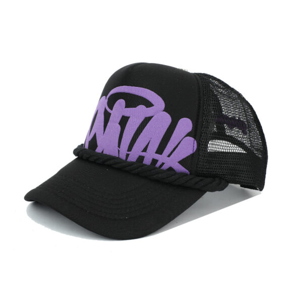 Wholesale English Letter Printed Trucker Cap Pink Adjustable Mesh Fashion Accessory