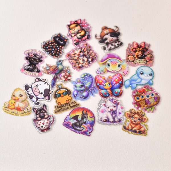 oly-77c993e694098d23949fdd394daf7c17 Wholesale Random Different Styles 20pcs 30pcs Animal Theme Acrylic Flat Backs