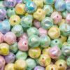 Wholesale DIY Acrylic Loose Beads 16mm AB Plated Pink for Car Key Accessory Bag Charm