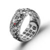 Wholesale Alloy Gold Electroplated Retro Pi Xiu Mantra Ring Unisex Jewelry Accessory