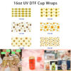 oly-7813e3a0b519c4215e9c57620f11729f Wholesale 5pcs Summer Pastoral Hand Drawn Sunflower Butterfly Bee Heart Leaf Mixed Decor Prints 16oz Cup UV DTF Wraps