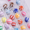 Wholesale Circus Print Acrylic Round Beads for DIY Phone Strap Bracelet Charm Fashion Accessory Gift