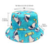 Wholesale Trendy Double Sided Shark Pattern Bucket Hat for Women Sun Protection