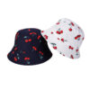 Wholesale Cherry Print Cotton Fisherman Hat Reversible Casual Summer Sun Protection