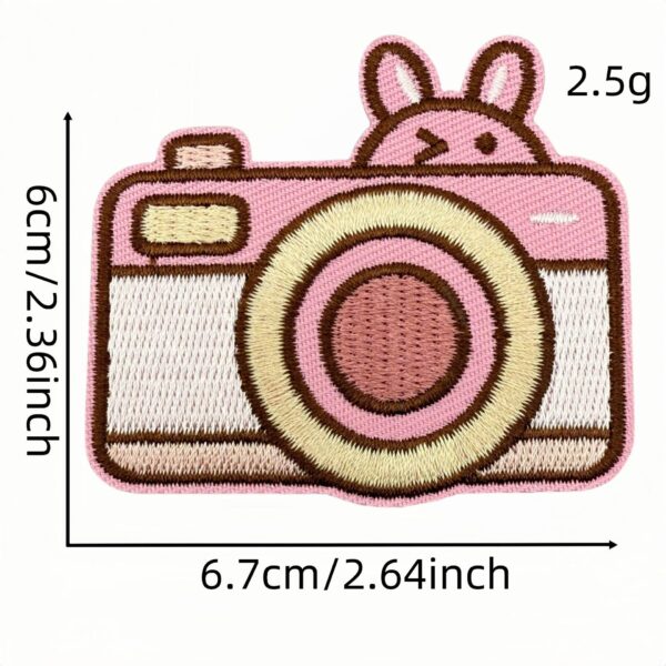 oly-785705ec4cdb38ce67b071aacdd5ba91 Wholesale Polyester Embroidery Patch Cartoon Camera Decorative Accessory for Party Resale