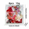 Wholesale Valentine's Day Heart Embroidery Patches Set of 8 - Decorative Iron-On LOVE Letters for Clothing Accessories