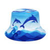 Wholesale Dolphin Print Fisherman Hat Sun Protection Beach Hat for Women