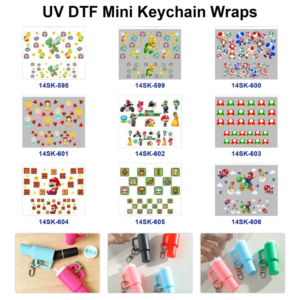 Wholesale 2/4/8pcs Classic Game Cartoon Print Mini Cup Keychain Sticker OLY Exclusive