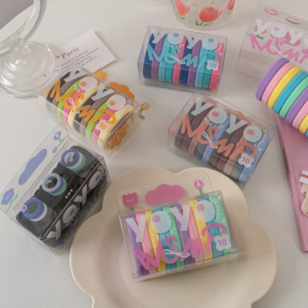 oly-7893c9b79e0b44a0e79c69e9d50eeb2e Wholesale Macaron Color Korean Sweet Hair Ties 10pcs Box Fashion Hair Accessory Boutique Resale