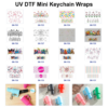 Wholesale 8pcs Rainbow Floral Butterfly Firework Stylized Character Custom Texture Maternal Letter Decor Mini Cup Keychain Sticker OLY Exclusive