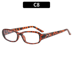 C8-leopard print frame white film