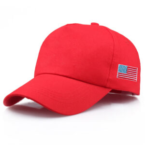 oly-78c10de80fa551b115048e3b20574dda Wholesale Red Embroidered Baseball Cap Dome Style Short Brim Casual Gift Boutique Accessory