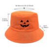 Wholesale Halloween Themed Fashion Fisherman Hat with Pumpkin and Monster Design Trendy Sun Protection Hat for Party or Everyday Use