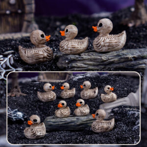Wholesale Cartoon Skull Duck Resin Ornament – Halloween Decorative Accent for Party and Home