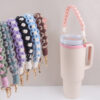 oly-78e2c233684b1a645b6006597b32784f Wholesale Cotton Handmade Floral Water Cup Strap for Green Boutique Accessory for Resale