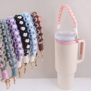 oly-78e2c233684b1a645b6006597b32784f Wholesale Cotton Handmade Floral Water Cup Strap for Green Boutique Accessory for Resale
