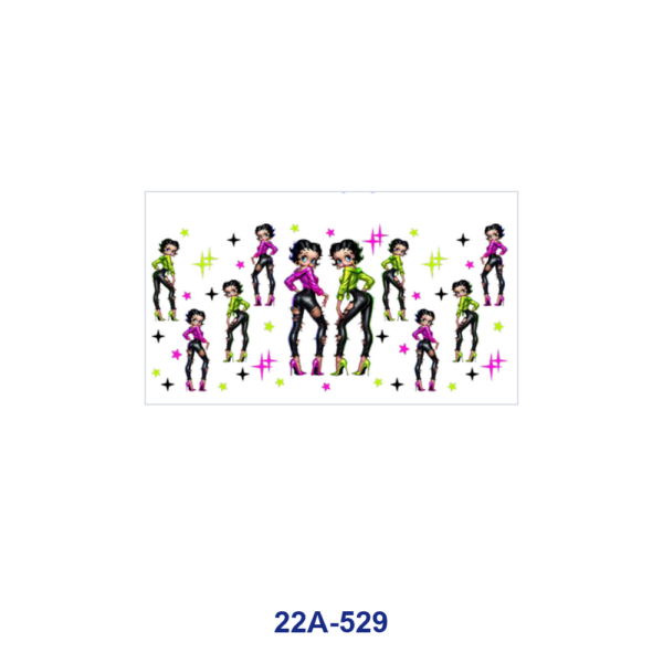 oly-78f00d4aef7080f65c04efce693904f5 Wholesale 5pcs Retro Trendy Cartoon Girl Heart Star Spider Web Boot Floral Mixed Decor Prints 16oz Cup UV DTF Wraps OLY Exclusive