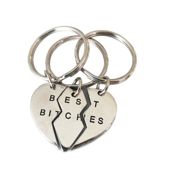 Wholesale Broken Heart Keychain Pendant Fashion Accessory Christmas Gift for Couple