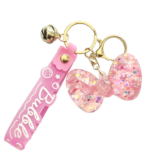 oly-78f926164339c99601027ec88c9e9c6b Wholesale Luminous Bow Bubble Bead Keychain Acrylic Car Key Accessory Gift