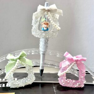 Wholesale Stylish Beaded Butterfly Pen Trendy Decorative Writing Instrument for Resale
