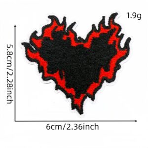 Flame love cloth sticker 2#