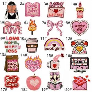 Trendy pattern slogan cloth stickers set of 20 pieces