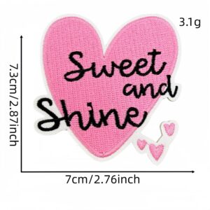 Cartoon black and pink fabric applique #4