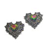 oly-792c3fdf49d9ee53bc8ae0b0efdeaf2d Wholesale Stylish DIY Alloy Double Sided Heart Beaded Charm Lake Blue Bag Charm Accessory for Resale